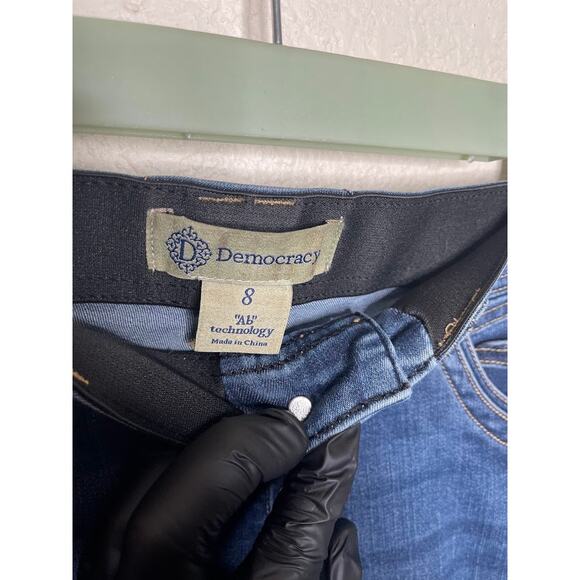 Democracy dark wash skinny jeans Ab technology Women's size 8 midrise - Picture 2 of 3